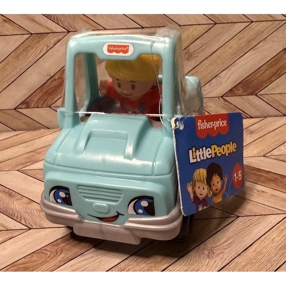 Fisher-Price Other - Fisher Price Little People Blue Pick Up Truck Jeep Help A Friend W/figure